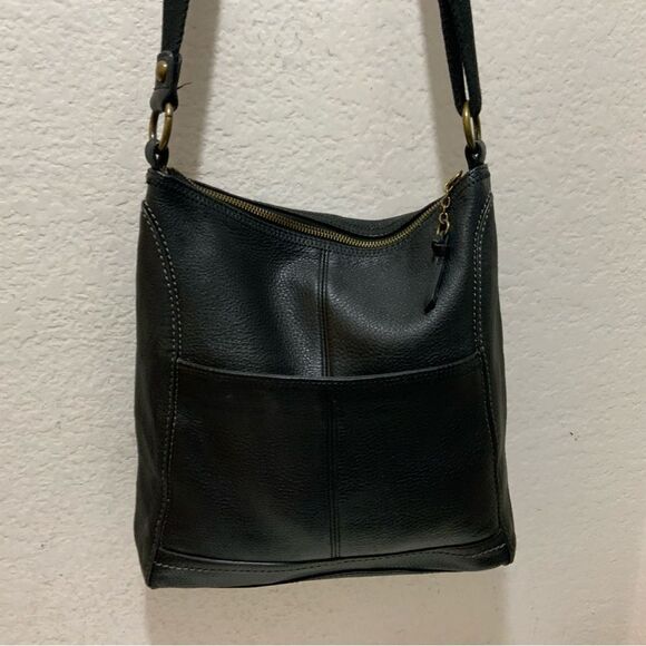 The Sak Black Iris Leather Crossbody Purse - Picture 3 of 13